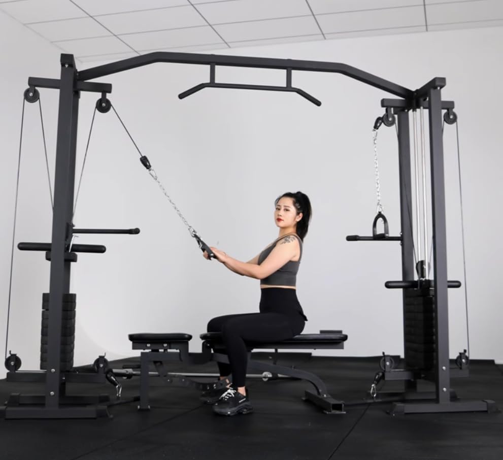 Image of Cable Crossover Machine, Dual Weight Stack, Functional Training Center, Professional Power Rack for Strength Training