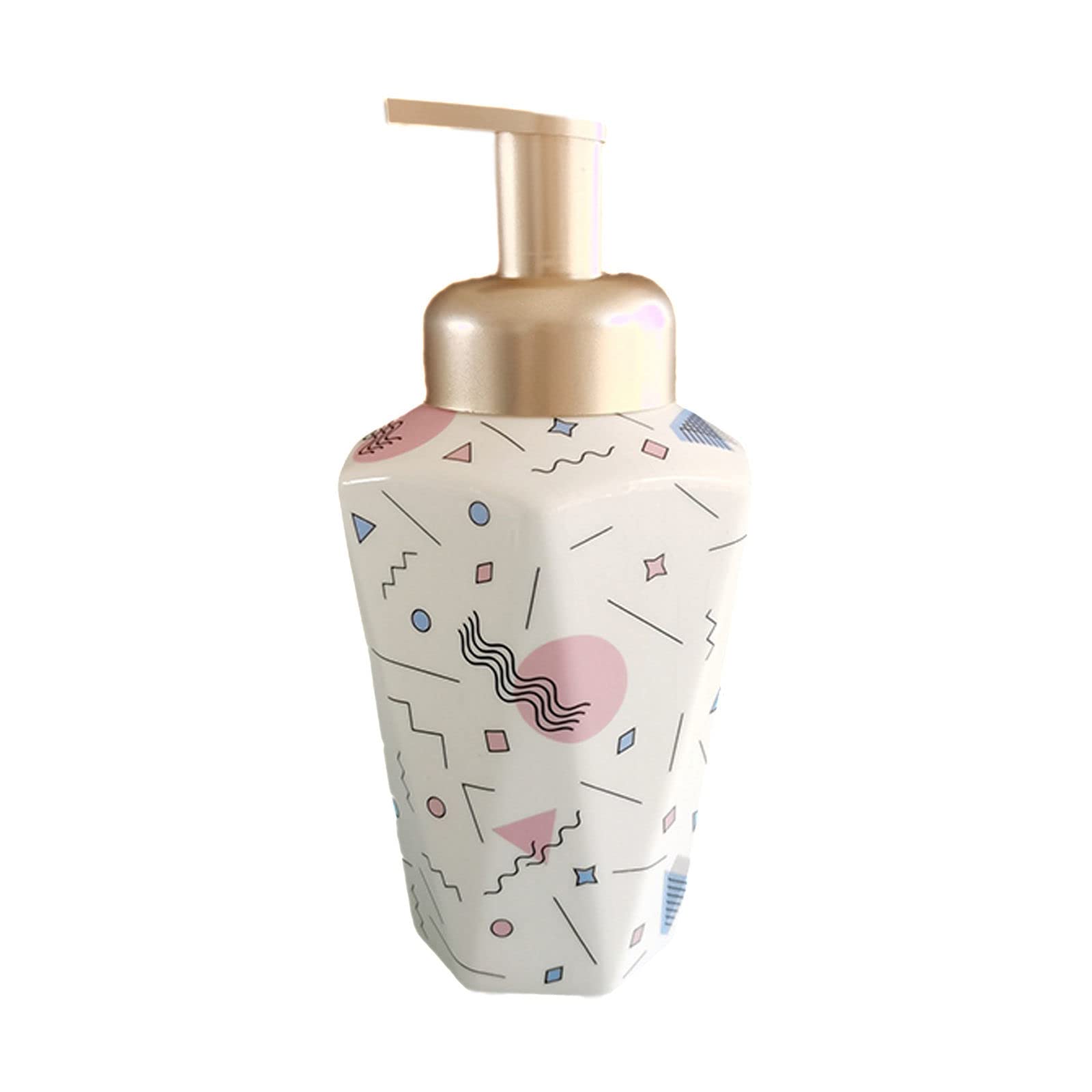 soap dispenser, Soap Dispenser,/Ceramic Foaming, 12oz Foam With Gold Pump, Hand, For Barthroom Kitchen-pink-340ml/12oz