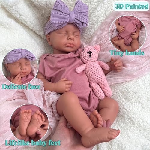 Muñeca Reborn de Silicona Realista 20 pulgadas miniatura 2