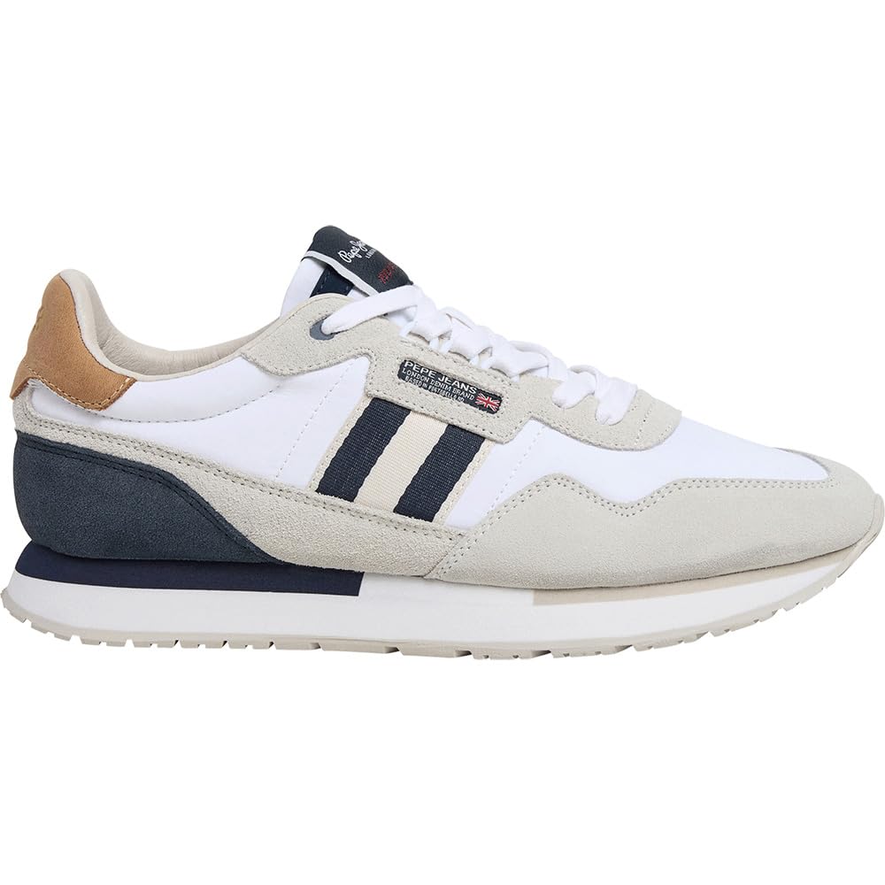 Pepe Jeans Men's Aiden Tape M Sneak, White (White), 43