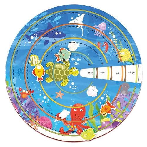 Image of Webby Wooden FinTastic Sentence Builder Toys | Fun Montessori Educational Pre School Sentence Builder Toy for Kids