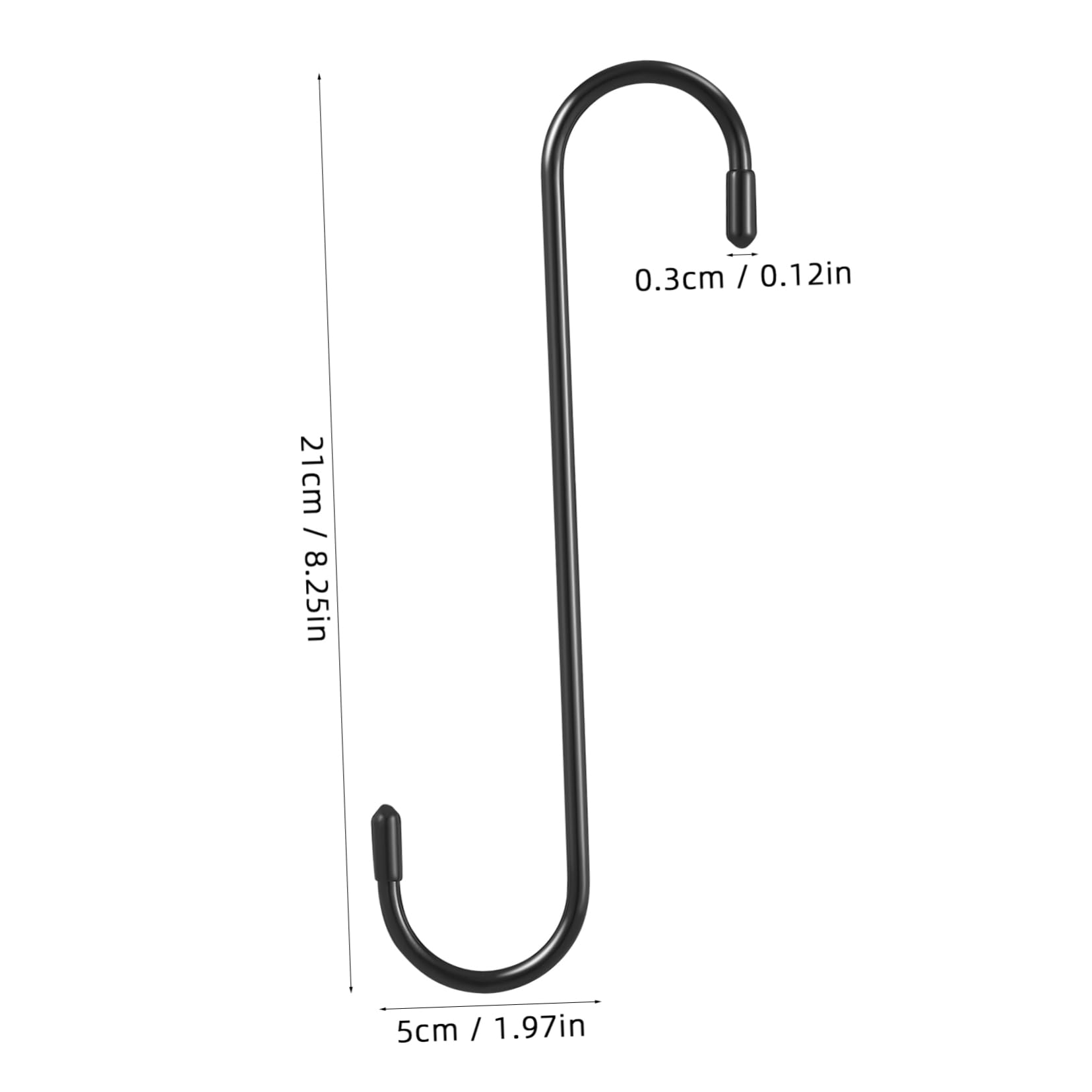 Hemoton Brake Caliper Hooks Heavy Duty 6 Pack Long s Hooks Rubber Tips for Hanging for Planters Kitchen Garage