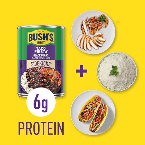 Image of Bush's Best Taco Fiesta Black Beans, 15.1 oz, (Pack of 12)