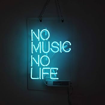 Amazon | ネオンサイン『NO MUSIC NO LIFE』NEON LIGHT SIGN ネオン管