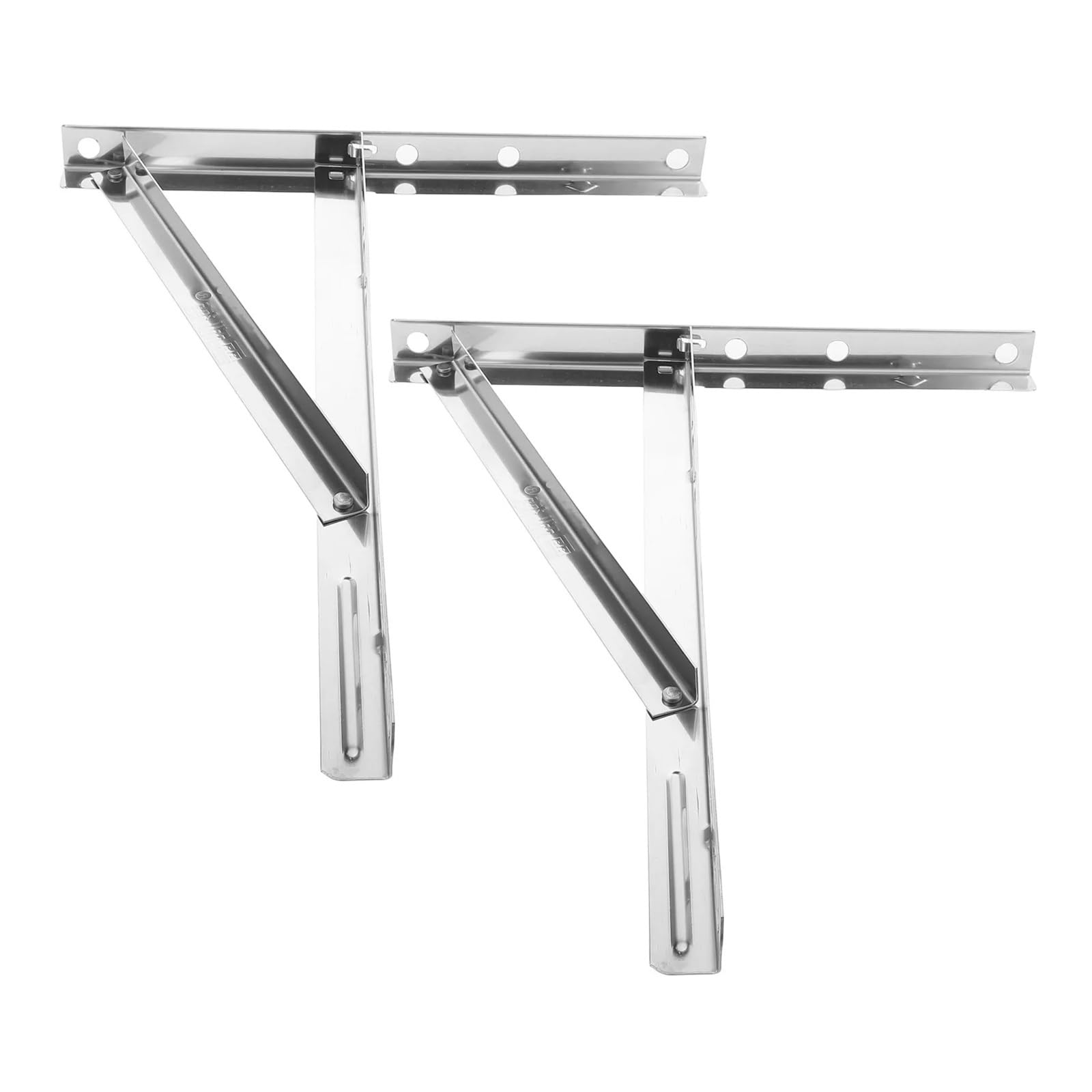 1Pair Stainless Steel Air Conditioner Outdoor Mounting Bracket Heavy Duty Weatherproof Wall Mount for Home Ac Unit Support Frame