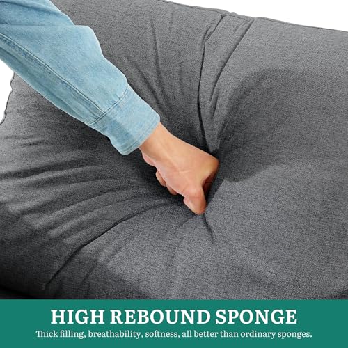 YITAHOME Schlafsessel mit Bettfunktion 192×88 cm, 3-in-1 Ausziehbares Schlafsofa, Verstellbares Einzelsessel mit Kissen und Seitentasche, Sofa mit Schlaffunktion für Wohnzimmer Wohnung, Hellgrau