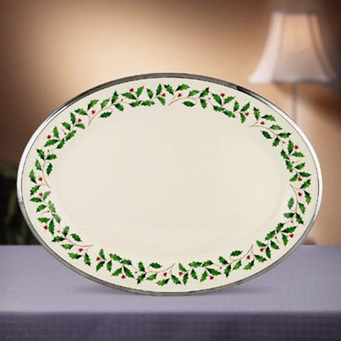 Lenox Holiday Platinum Platter Large