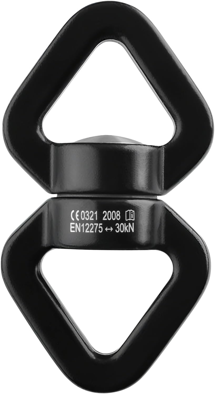 TRIWONDER Swing Swivel 30kN Micro Rotator Safety Rotational Device Hanging Accessory for Children’s Swing Spinner Hanger, Rock Climbing, Hanging Hammock, Web Tree Swing, Aerial Dance