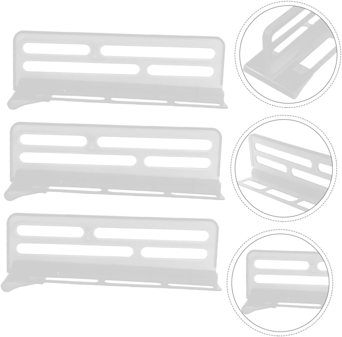 Levemolo 6pcs Adjustable Refrigerator Dividers, Plastic Fridge Partition Boards with Clips, Multi-Functional Freezer and Side Door Separators for Kitchen Food and Beverage Organization