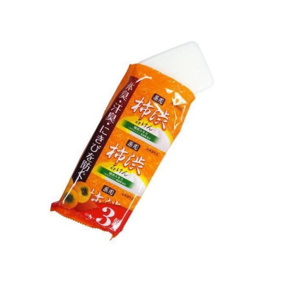 柿渋石鹸 100g×９個セット（3個入り×３袋） 柿渋エキス カキタンニン・保湿剤配合