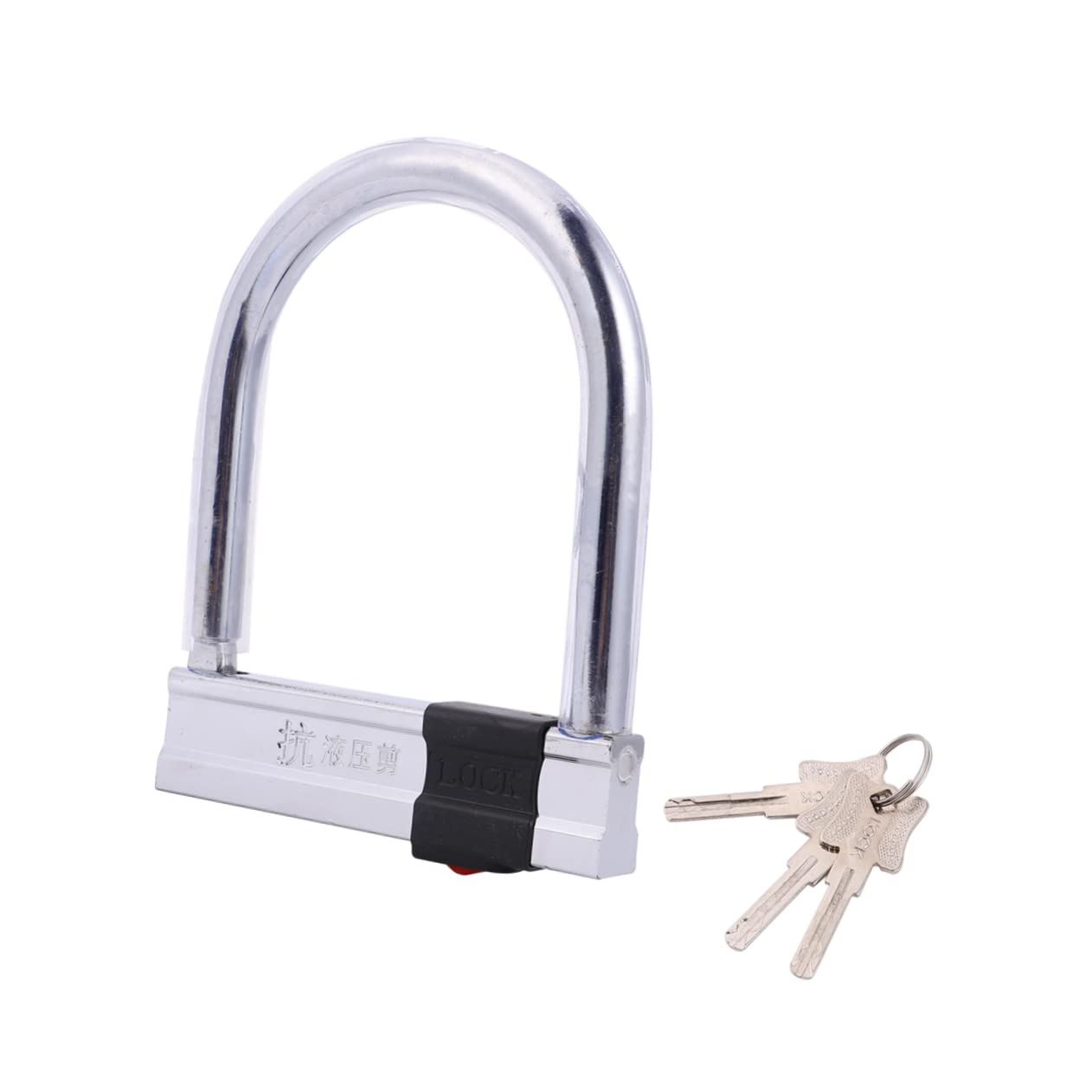 Antivol en U pour Vélo et Moto, Acier Inoxydable Argenté, Résistance Hydraulique, Haute Sécurité, pour Extérieur et Protection Anti-vol