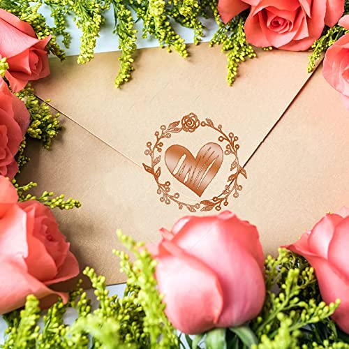 Cc Goat 500Pcs Heart Stickers,Heart Envelope Seals Clear Bronzing Heart Stickers 1.8 Inch Round Sealing Sticker For Wedding Invitation Greeting Cards Thanks Giving Party Favor Self-Adhesive,20 Sheets #TOP6