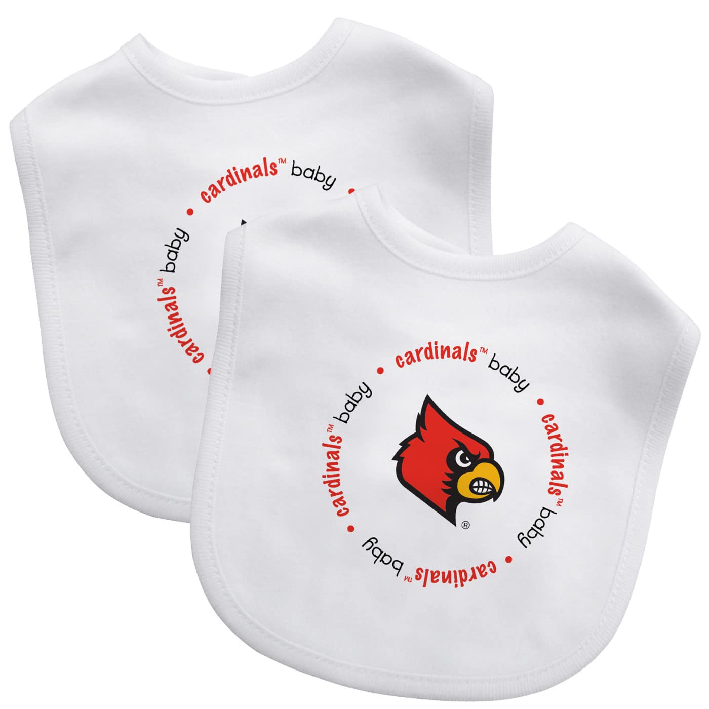 Baby Fanatic Team Color Bibs, University of Louisville, 2-Count
