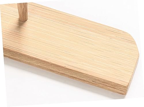 Miniatura 6 de HOMSFOU Rascador de crepé de madera, rastrillo de crepé, para panqueques, espátulas de masa, espátula para esparcir T, espátula de crepé, espátula