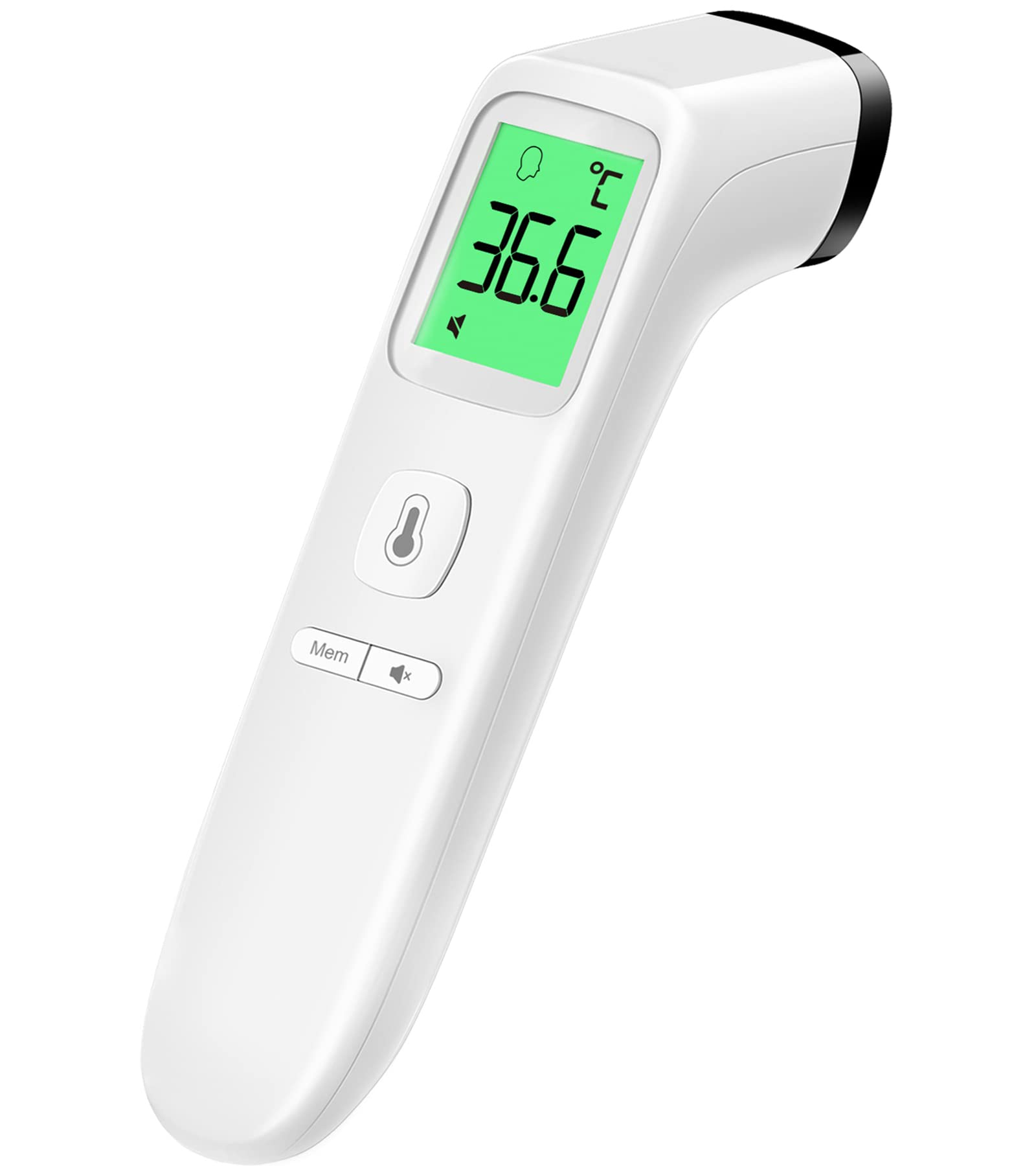 Viproud Ohrthermometer für Babys Kinder und Erwachsene, Ohr Fieberthermometer mit Alter Präzision, farbcodierte Temperaturanzeige, sofortige genaue Messwerte (Silber)