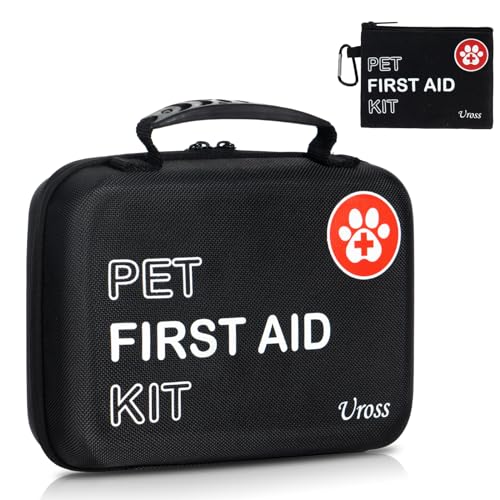 Uross Dog First Aid Kit- 105PCS Pet Emergency Kit, Cat First Aid Kit Travel Supplies for Hiking,Dog...