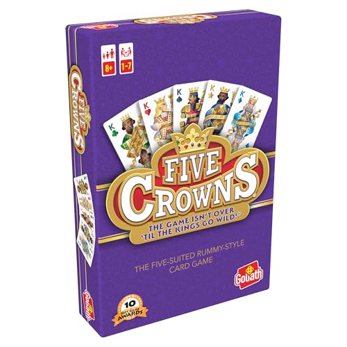 Goliath - Five Crowns - Jeu de Cartes de Rami à 5 Couleurs - Jeu Famille Primé pour Enfants dès 8 Ans – Règle du Joker Tournant – Jeux de Société...