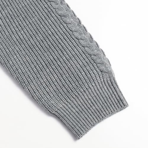 Fashionable and Comfortable Sweater for Man Soft and Lightweight Knitted Top for Any Occasion (Gray,Large)4