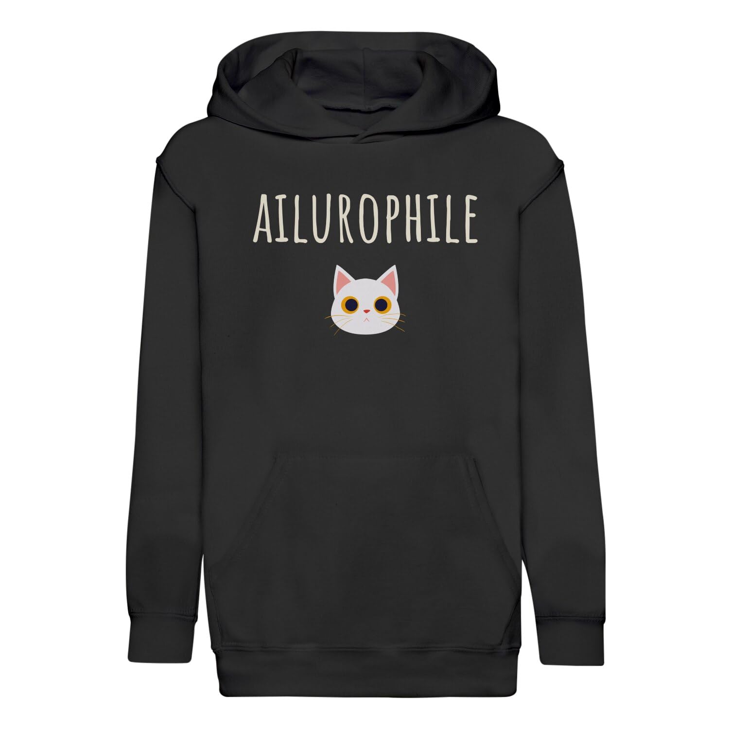 Sweat à capuche enfant ailurophile premium imprimé chat et chaton - 4