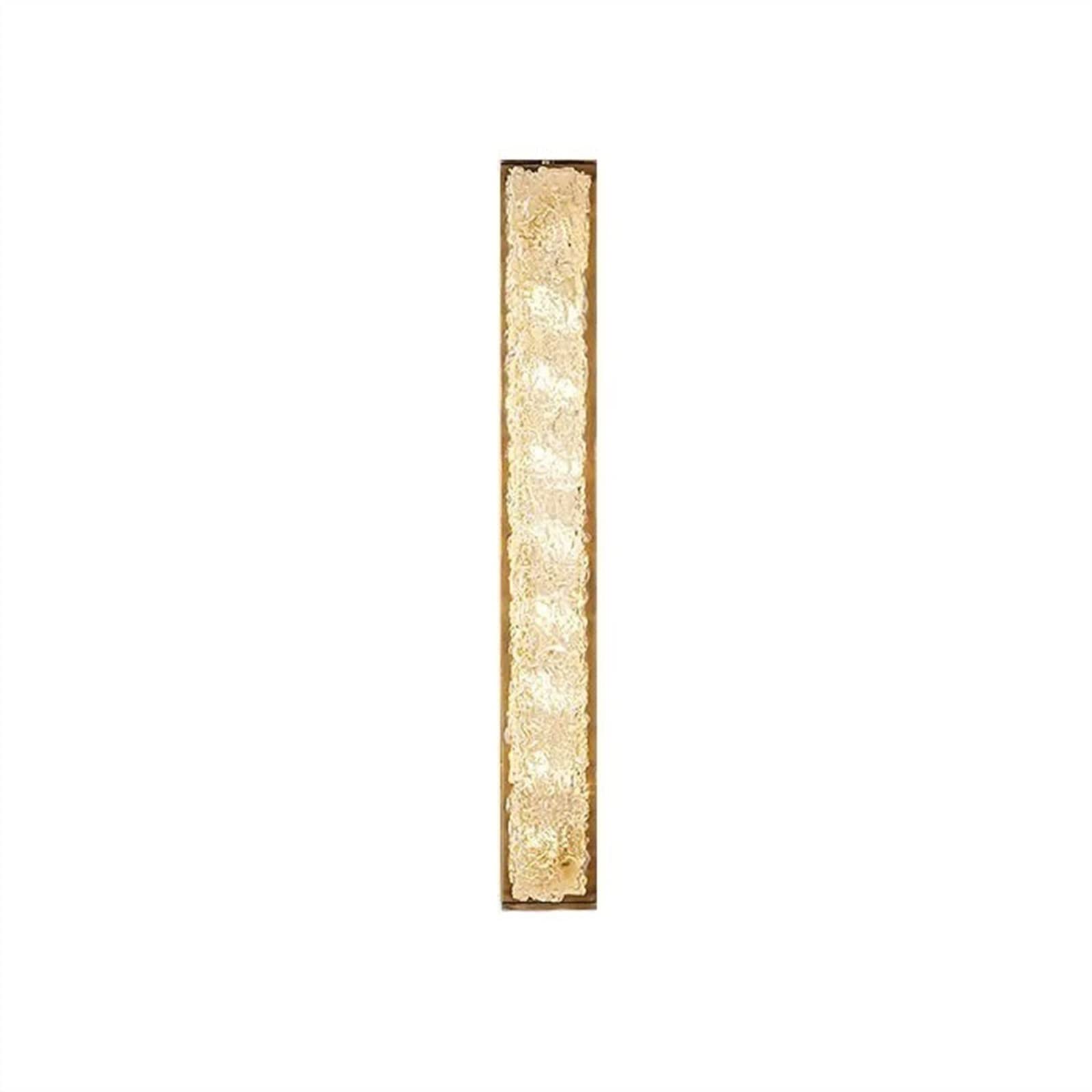 HXYSXHJUO Indoor Wall Lamp Simple Narrow Strip Bedroom Bedside Lighting Copper Light Luxury Corridor Staircase Sconce (Gold-80Cm)