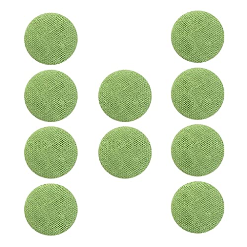 Baoblaze 10pcs Bouton Recouvert de Tissu Bouton Couture Coudre Scrapbooking DIY - Vert Cover