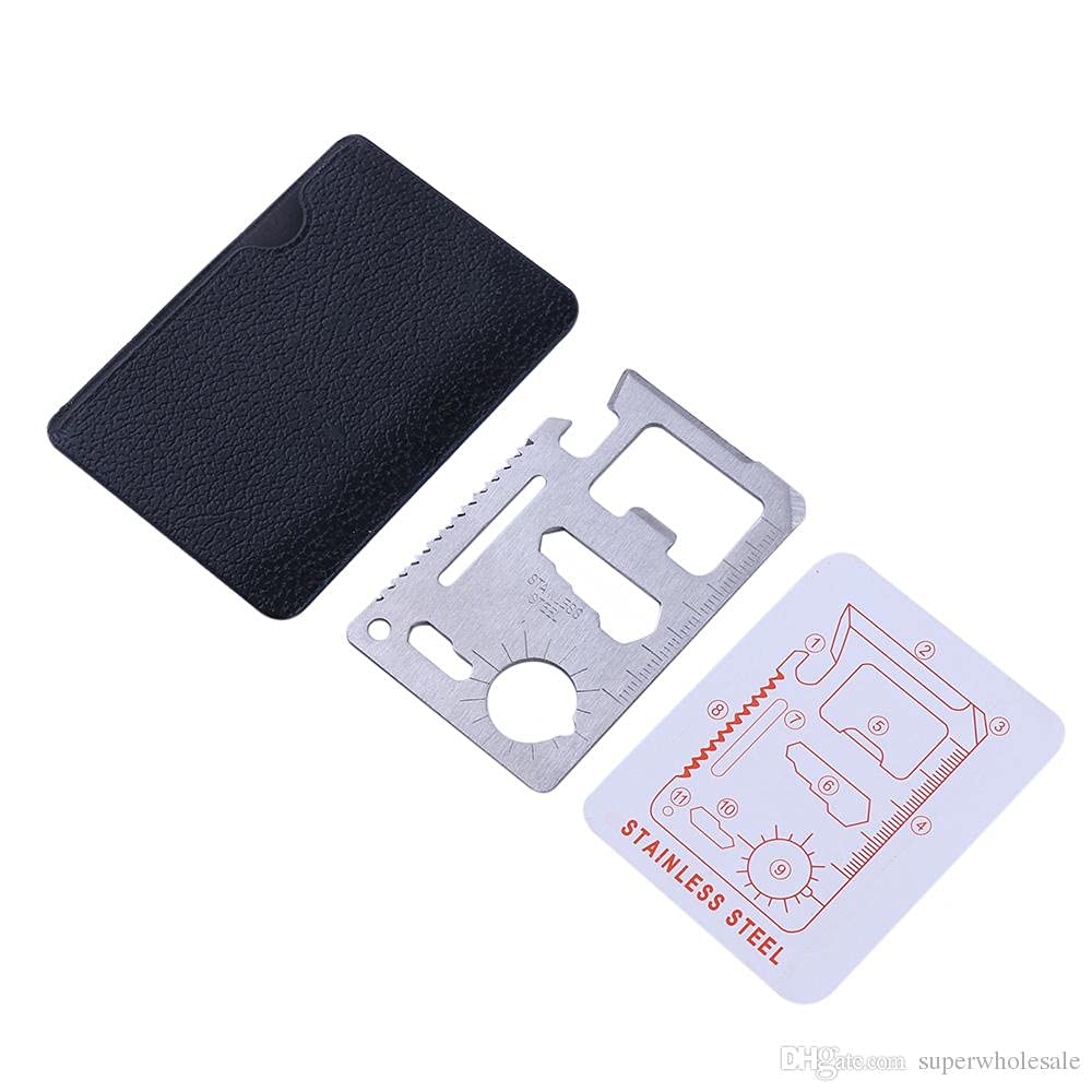 S10 Survival & Prepping Tool Credit Card Survival Tool Stainless Steel S10 Survival & Prepping Tool Credit Card Survival Tool Stainless Steel