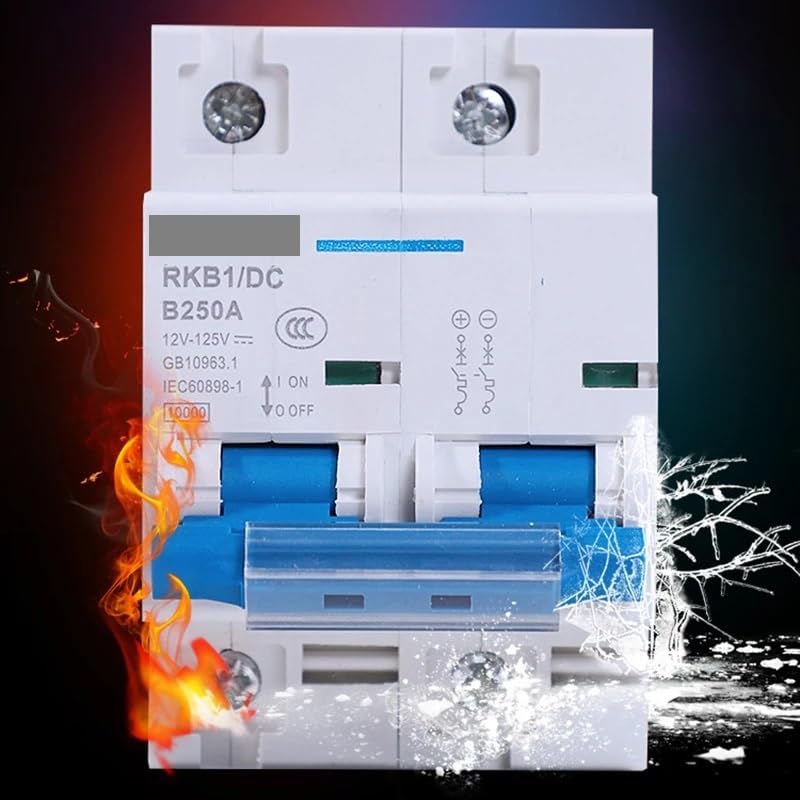 Salvavita Riarmo Automatico Interruttore automatico CC for impianto fotovoltaico 12~125V 80A 100A 150A 200A 250A di protezione da cortocircuito(2P,100A)