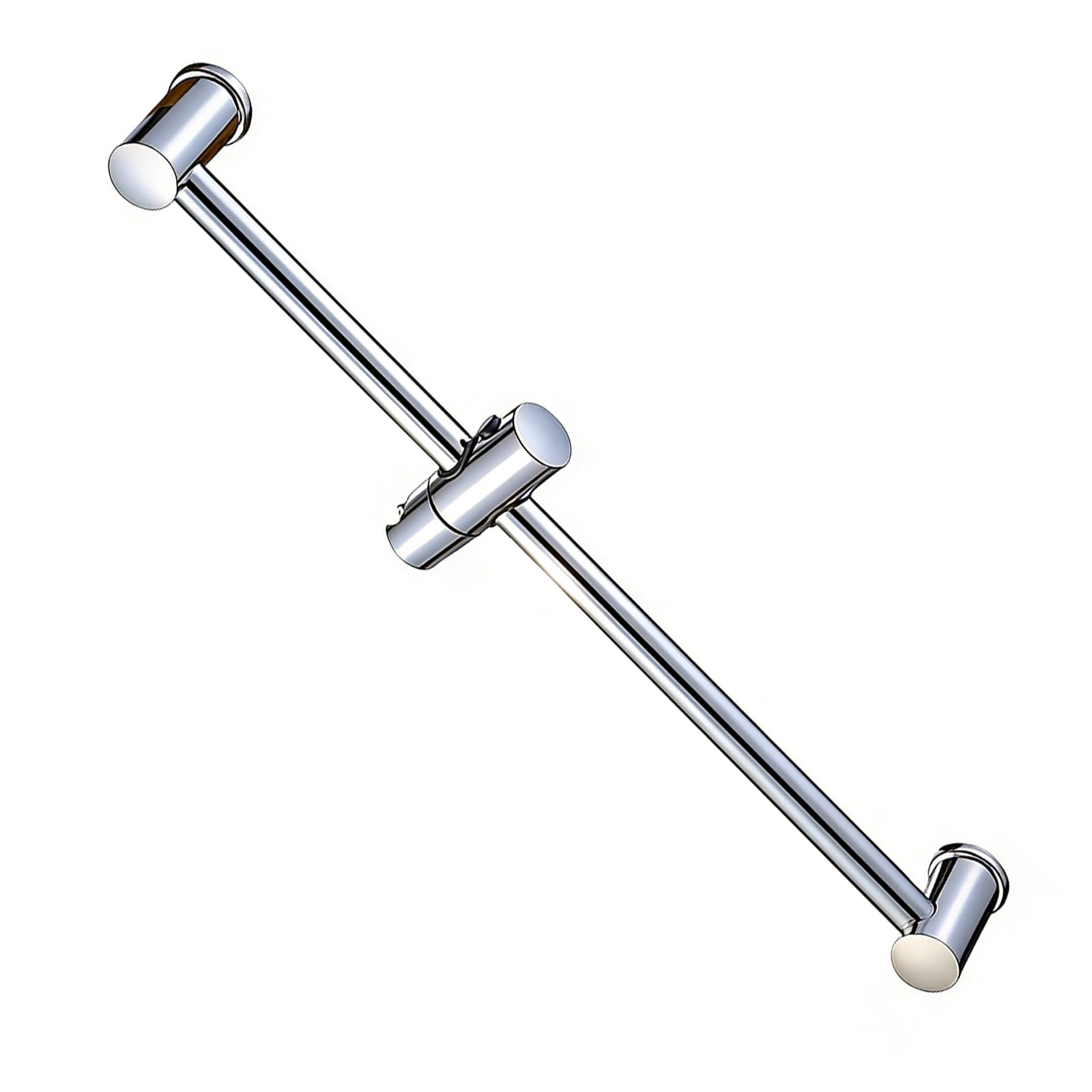 Sliding Shower Rod with Handheld Holder Steel Easy Heights Modern for Bathroom Wall Mount Handheld Holder