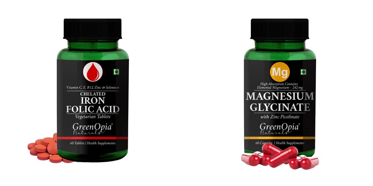 Iron Folic Acid Tablets Magnesium Glycinate Zinc Wellness Daily Vitality 60 CAPSULES-image-42