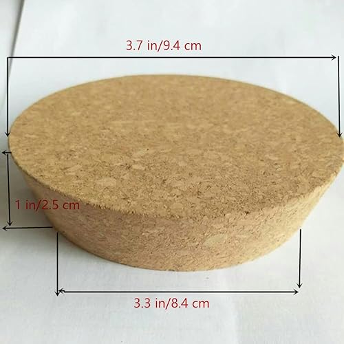 Miniatura 2 de Tapón cónico de corcho para botella de vidrio, tapa de tarro de vidrio, tapones de madera de gran tamaño (1 unidad, D 3.7-3.3 pulgadas3.7-3.3 in)