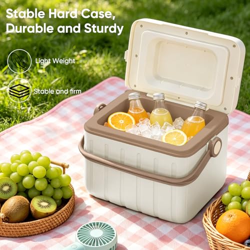 Image of 6Qt 13Qt 19Qt Northroad Camping Coolers,Stylish Macaron Color Durable Hard Cooler,Portable Insulated Ice Chest with 24 /48 Hour Ice Retention,Multi- Size for Camping,Picnic,Beach,Travel