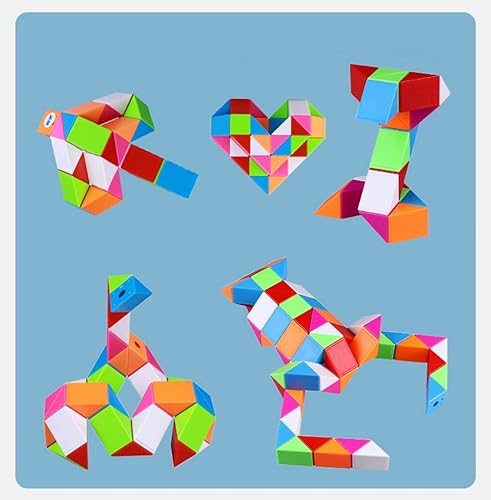 Miniatura 4 de Fidget Magic Snake Cube Puzzles Twist Ruler Speed Cubes Brain Teaser Juego Juguetes para niños (36 bloques, 1 paquete)