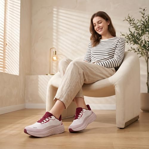 Image of Women's Wide Toe Box Walking Shoes Comfortable Cushioned Tennis Nursing Bunions Shoes Breathable Non Slip Gym Sports Athletic Running Fashion Sneakers
