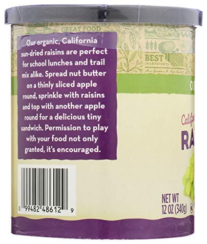 365 Everyday Value, Organic Raisins, California Sun-Dried, 12 oz