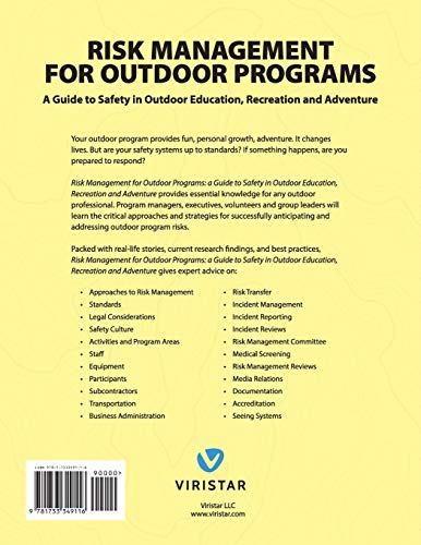 Risk Management for Outdoor Programs: A Guide to Safety in Outdoor Education, Recreation and Adventure