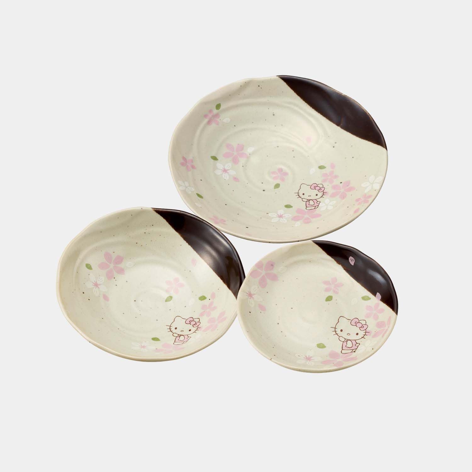 Skater CHMD1-A Mino Ware Small Plate, Hello Kitty Sakura, Sanrio