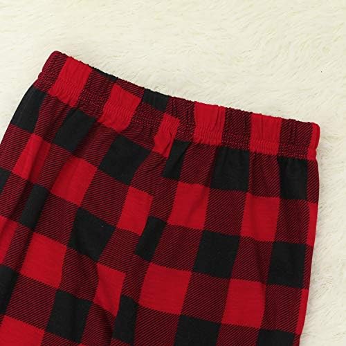 Zoerea Natale Pigiama Famiglia Set Mamma papà Bambino Neonato Pagliaccetto Pigiami da Notte Due Pezzi Cotone Manica Lunga T-Shirt e Pantaloni Uomo,XL