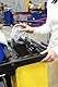 Rubbermaid Commercial Products Cleaning Cart Janitor Cart (2 fixed casters / 2 swivel wheels) - Black