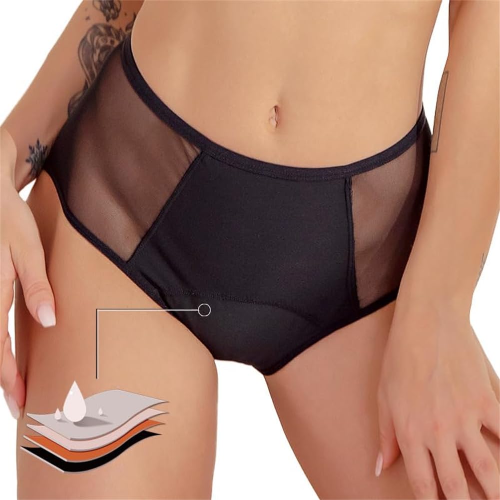 Bragas a prueba de fugas, de flujo pesado, a prueba de fugas, soporte para el suelo pélvico y ropa interior a prueba de fugas, ropa interior a prueba de fugas para mujer