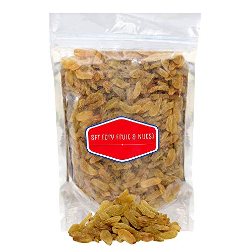 Image of SFT Raisins Afghani Green Handpicked (Kishmish) Seedless , Dry Grapes 1kg & Dried Kiwi, Handpicked, 1 kg