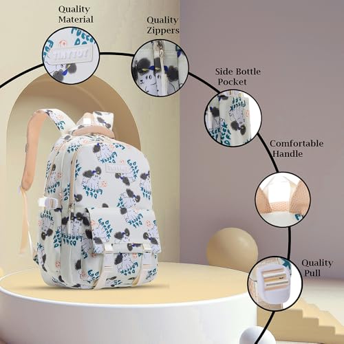 Image of Tinytot 30 Litre Japanese Korean Style School Bag Water-Resistant Laptop & Travel Backpack - Unisex Large 18 Inches Multipurpose Student Backpack for Boys & Girls, Men & Women