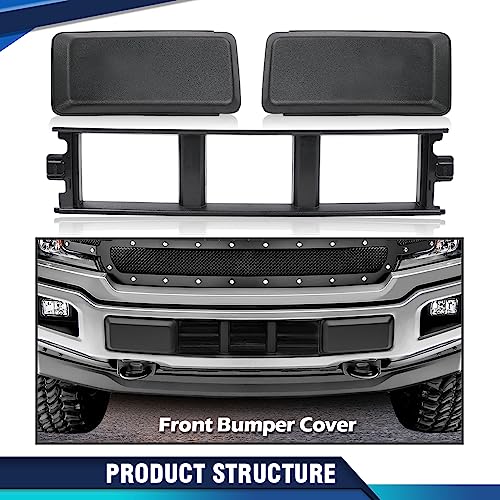Pit66 02HGL1246ZBKPIT Front Bumper Cover Lower Grille Trim Panel Compatible With Ford F150 2018-2020 Black Abs Plastic Jl3Z17B968Bb thumb #7