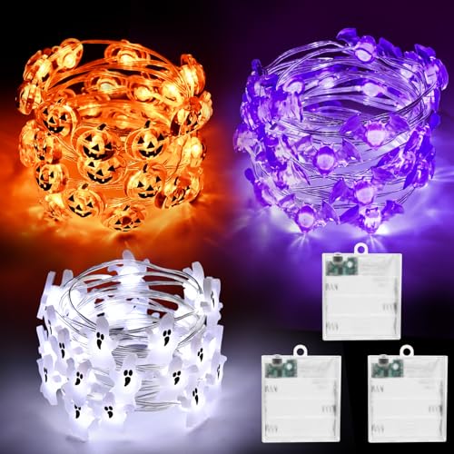 cshare Halloween String Lights, Pumpkin Ghost Bats Mini Halloween...