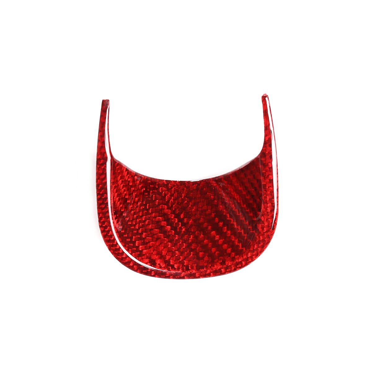 100% Vera Fibra di Carbonio Cruscotto Centro Orologio Bussola Copertura Per Maserati Ghibli 2014-2021 Accessori Interni (Rosso)