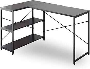 シンプルモダンパソコンデスク サイドシェルフ付き シンプルモダンパソコンデスク サイドシェルフ付き Amazon | ottostyle