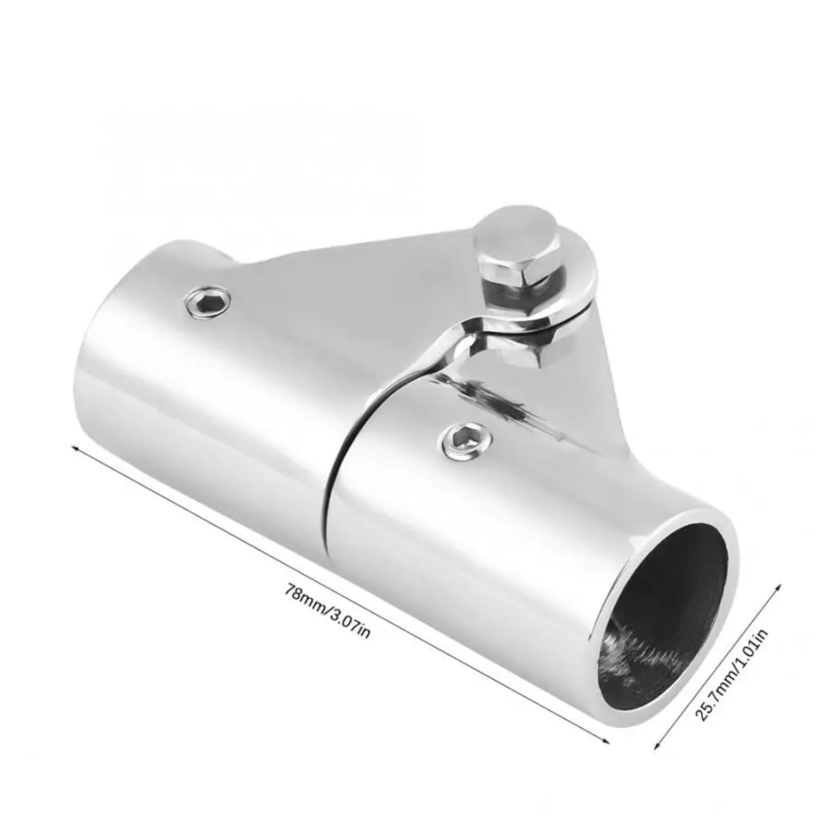 2 PCS 22mm/25mm 316 in Acciaio Inox Barca Girevole Pieghevole Connettore del Tubo Ferroviario Raccordi for Tubi for Marine Yacht per Imbarcazioni