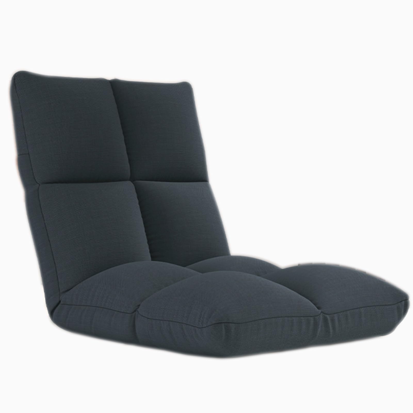 Sedia da Pavimento Pieghevole, con Schienale Regolabile, Poltrona da Salotto, Divano Semi-Pieghevole e Confortevole per seminari di Meditazione, Lettura, Guardare la TV (Colore: bl