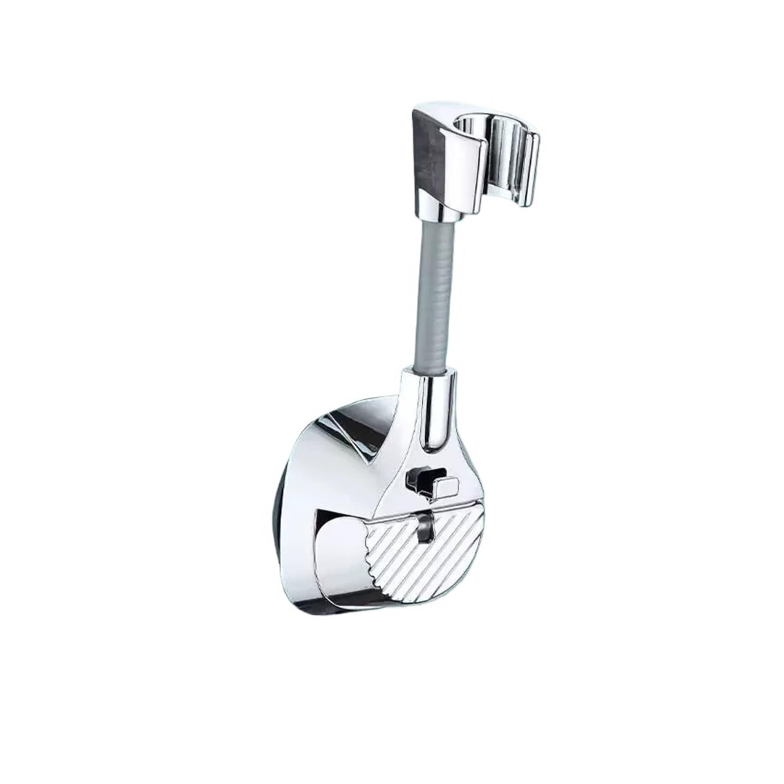 Support douche mural orientable argenté pour pommeau de douche et fixation salle de bain