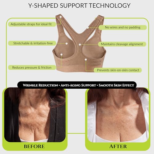 Image of Anti-Wrinkle Sleep Bra for Women - Prevent Cleavage Wrinkles & Chest Creases, Night Bra for Side Sleepers