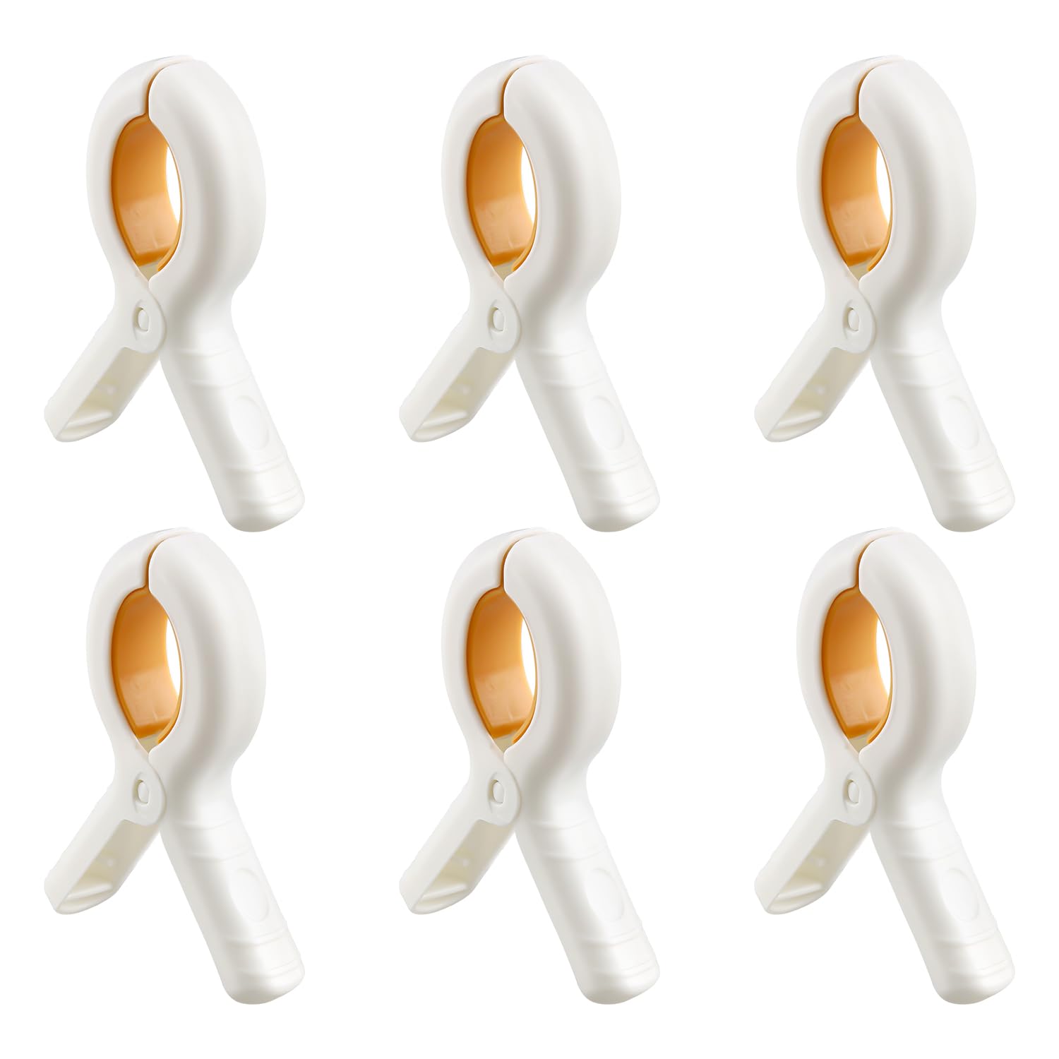 Bojueshaw 6PCS Large Plastic Anti-Slip Towel Clips for Beach, Home, and Bedding – Strong Grip for Hanging Towels, Beach Towels, and Quilts